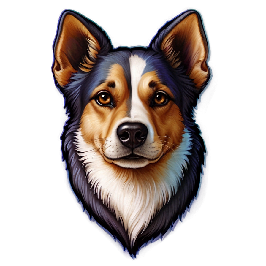 Dog Head Tattoo Design Png Ebh13 PNG image