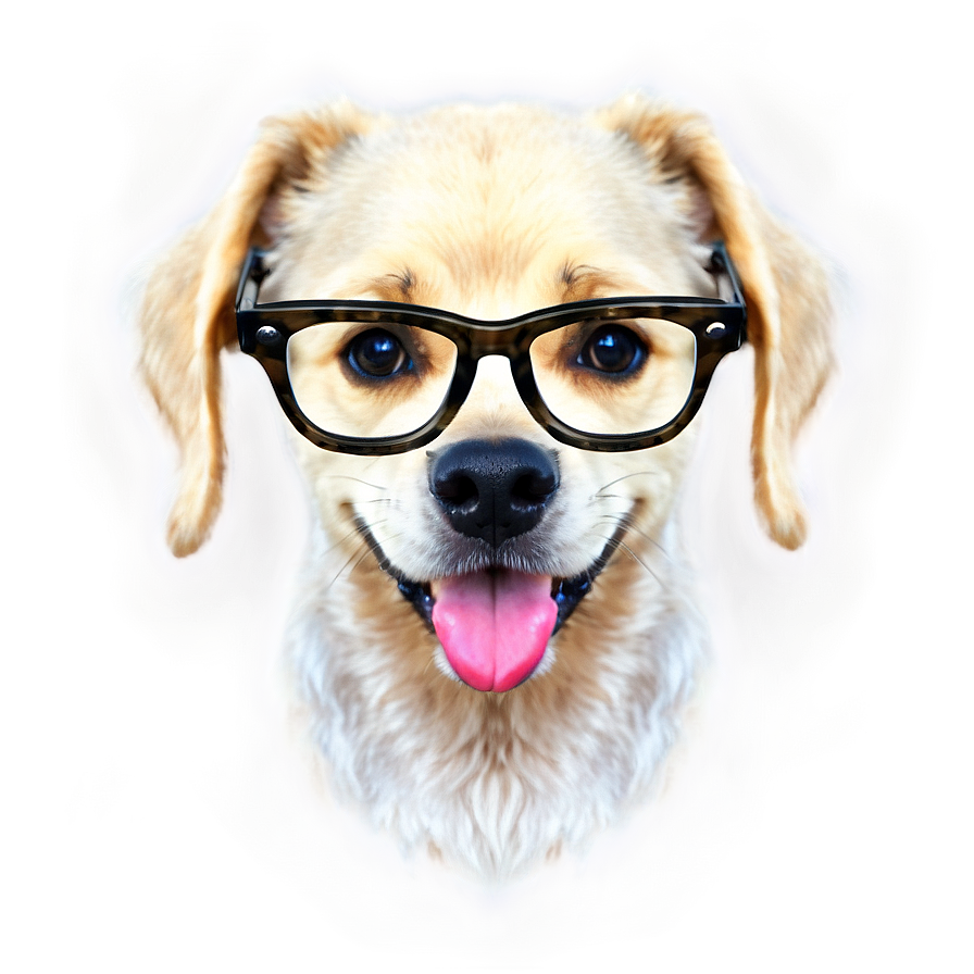 Dog Head With Glasses Png Jdl PNG image