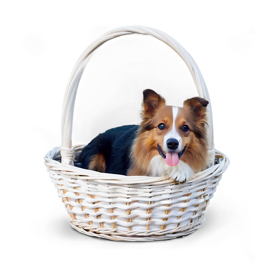 Dog In Basket Png 13 PNG image