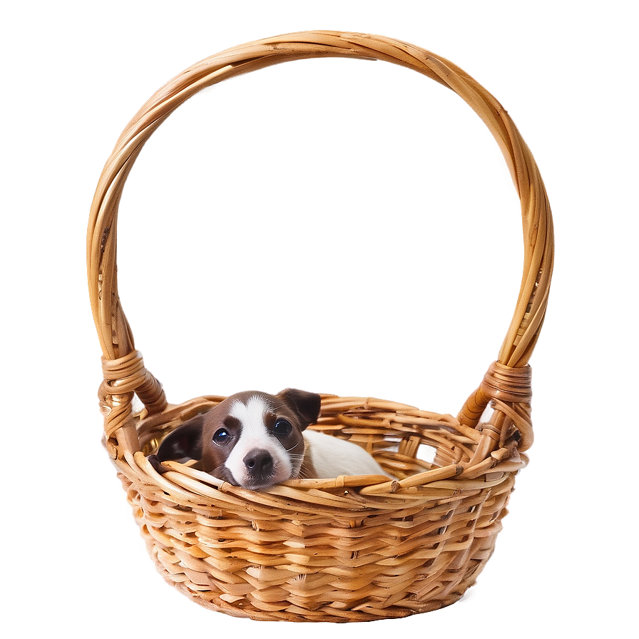 Dog In Basket Png Fhp84 PNG image