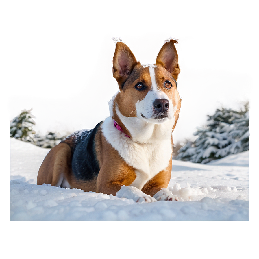 Dog In Snow Png 04292024 PNG image