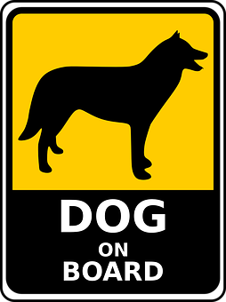 Dog On Board Sign PNG image