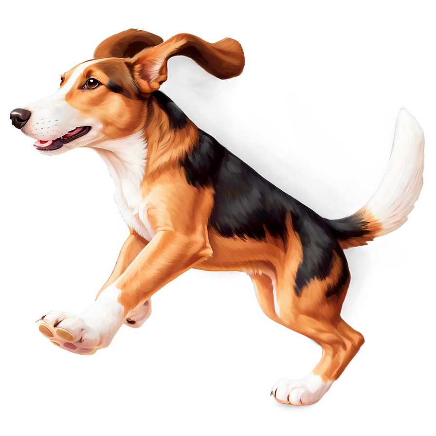 Dog Running A PNG image