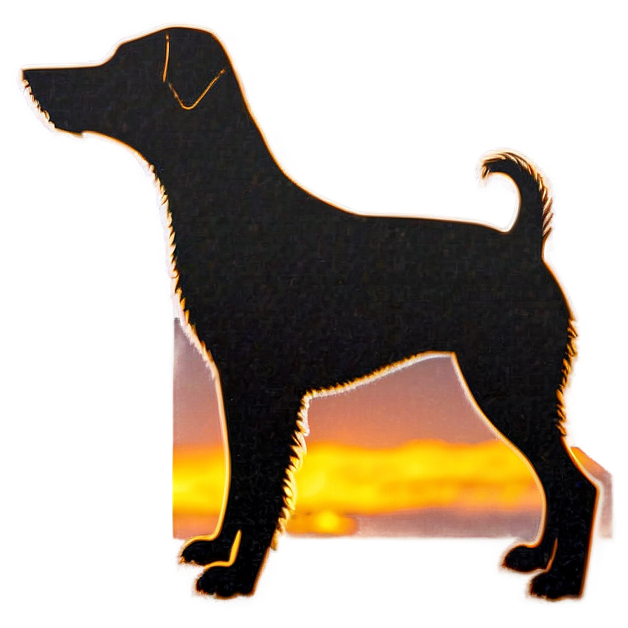 Dog Silhouette In Sunset Png 44 PNG image