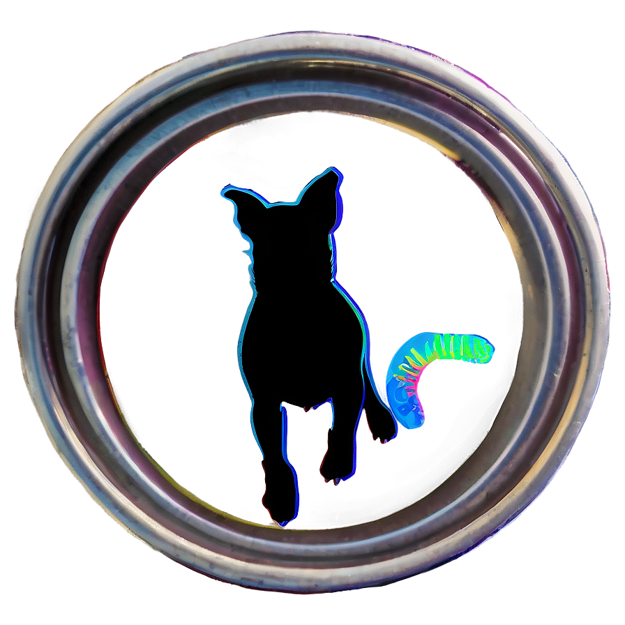 Dog Silhouette Jumping Through Hoop Png Iuh56 PNG image