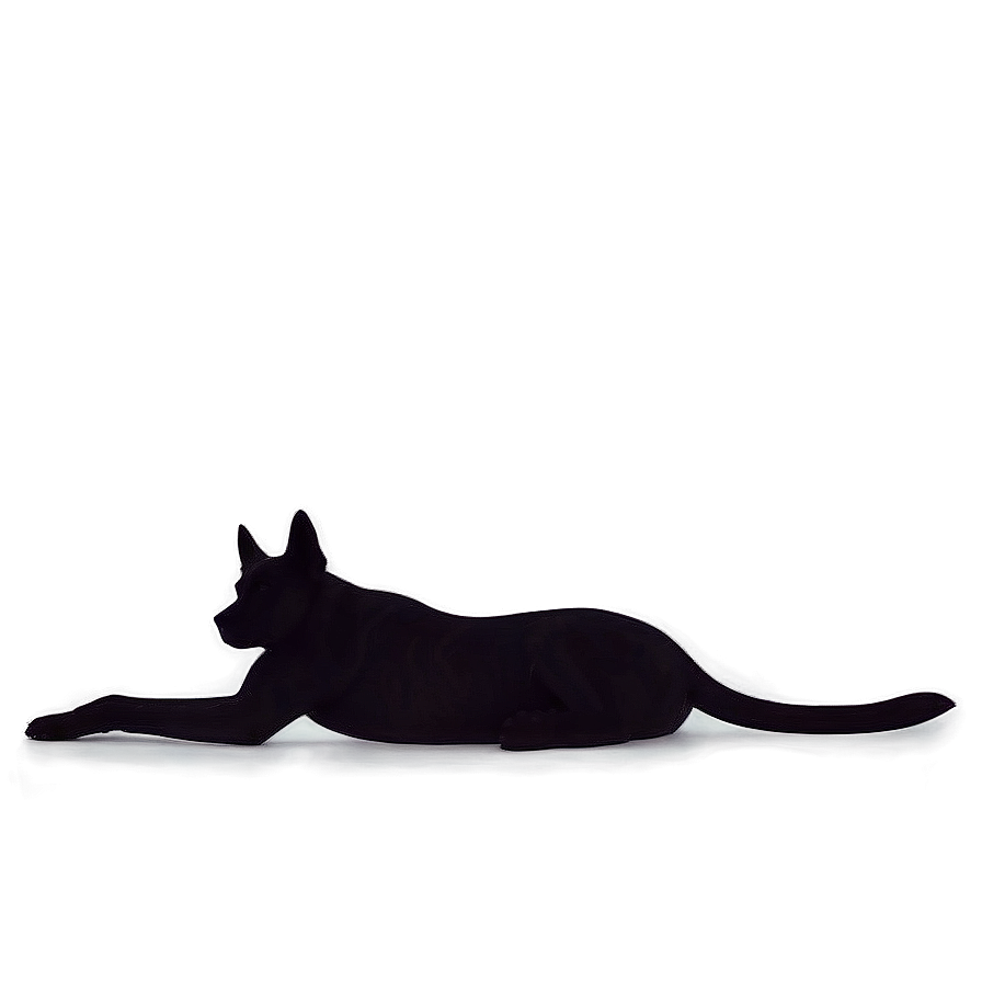 Dog Silhouette Lying Down Png 1 PNG image