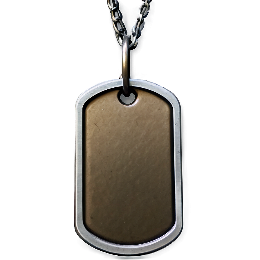 Dog Tag With Chain Png 1 PNG image