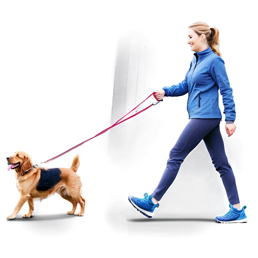 Dog Walking Exercise Png Nca79 PNG image