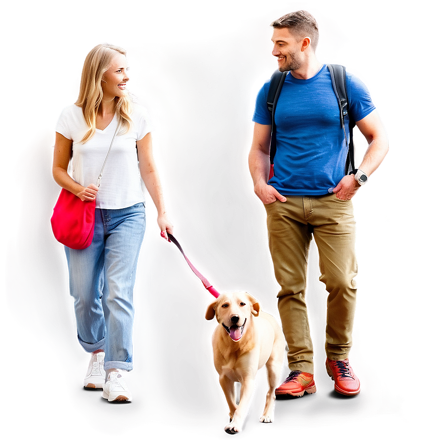 Dog Walking Friends Png 06252024 PNG image