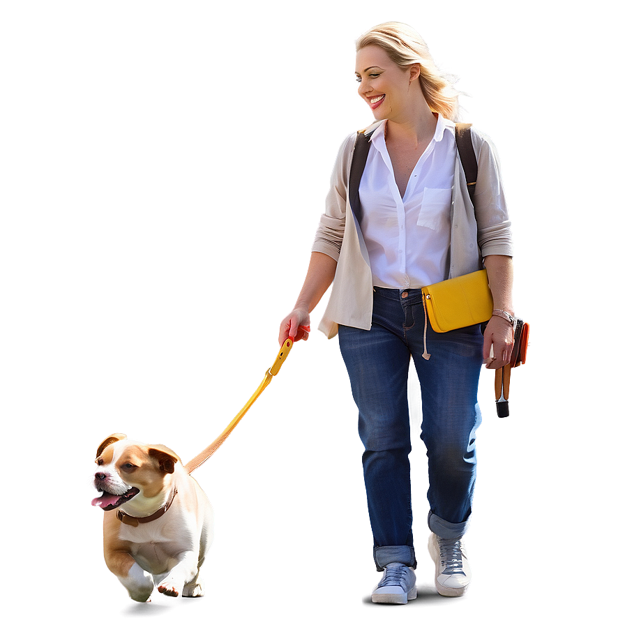 Dog Walking Fun Png 06252024 PNG image