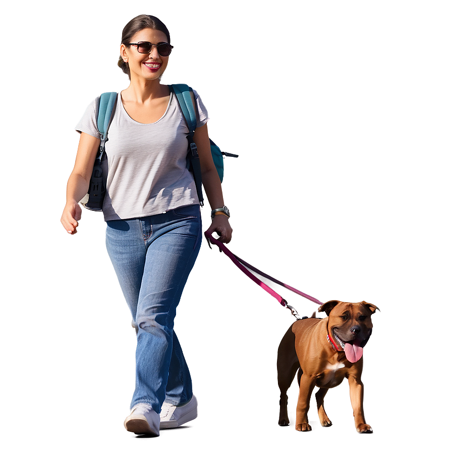 Dog Walking Fun Png 06252024 PNG image