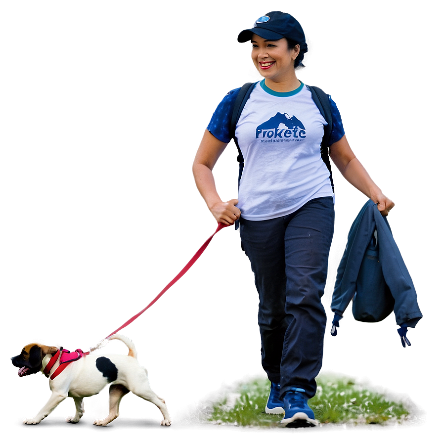 Dog Walking Volunteer Png 06252024 PNG image