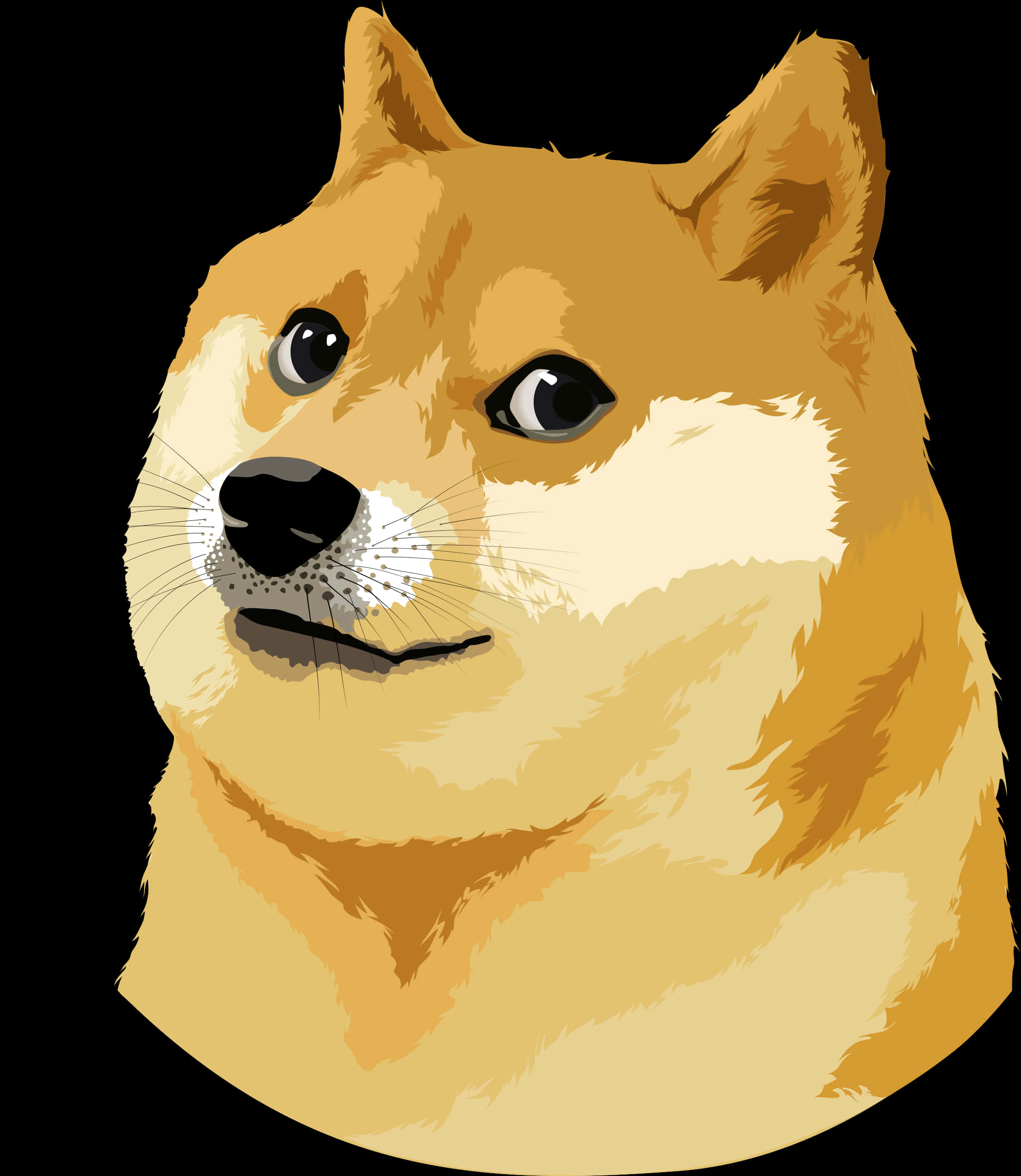 Doge Meme Portrait PNG image