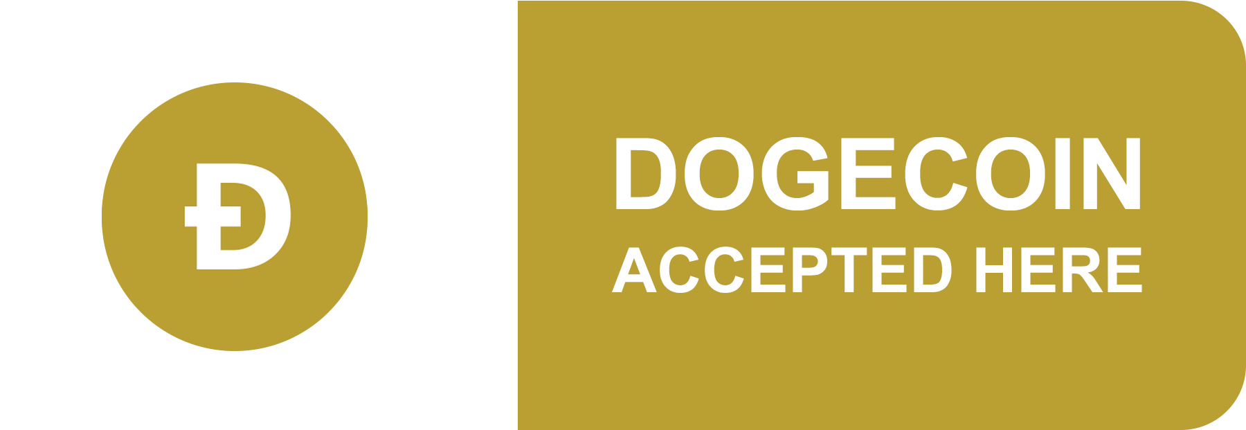 Dogecoin Accepted Here Sign PNG image