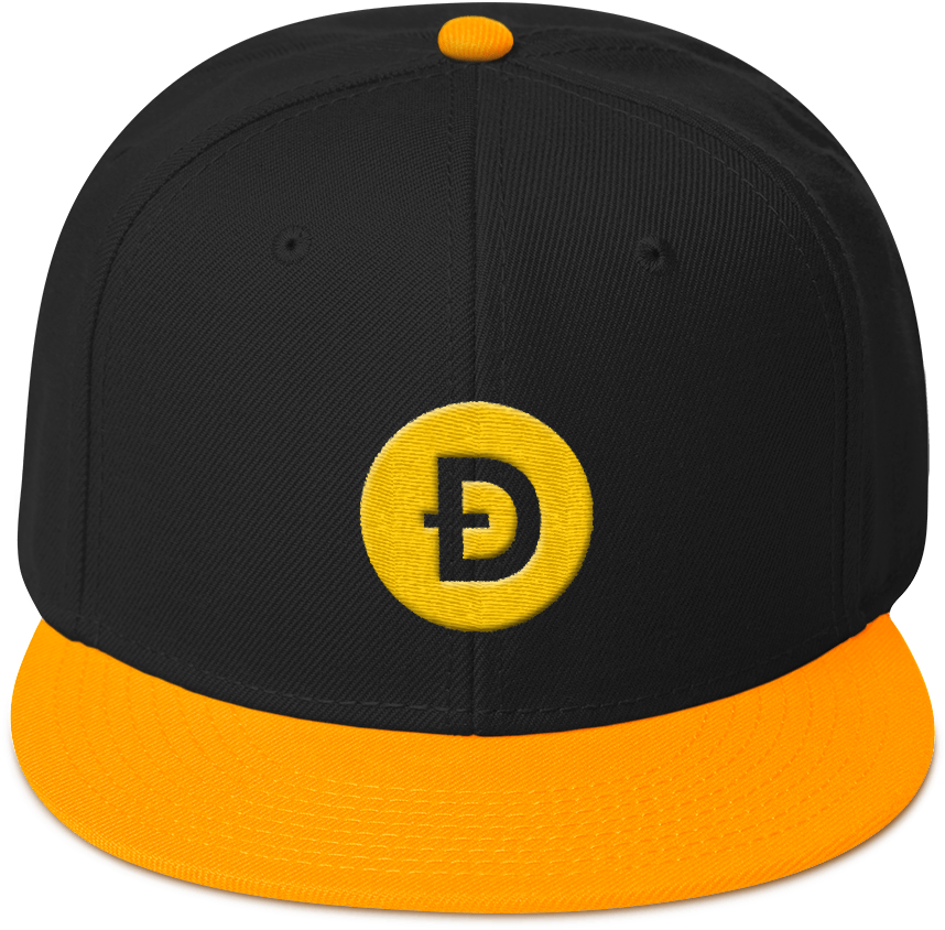 Dogecoin Branded Baseball Cap PNG image