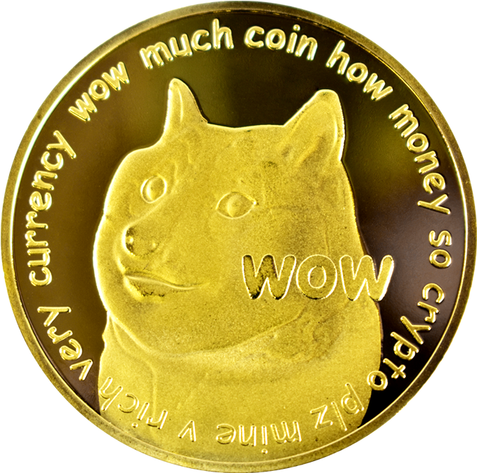 Dogecoin Cryptocurrency Meme Coin PNG image