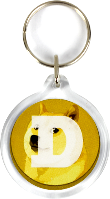 Dogecoin Keychain Accessory PNG image