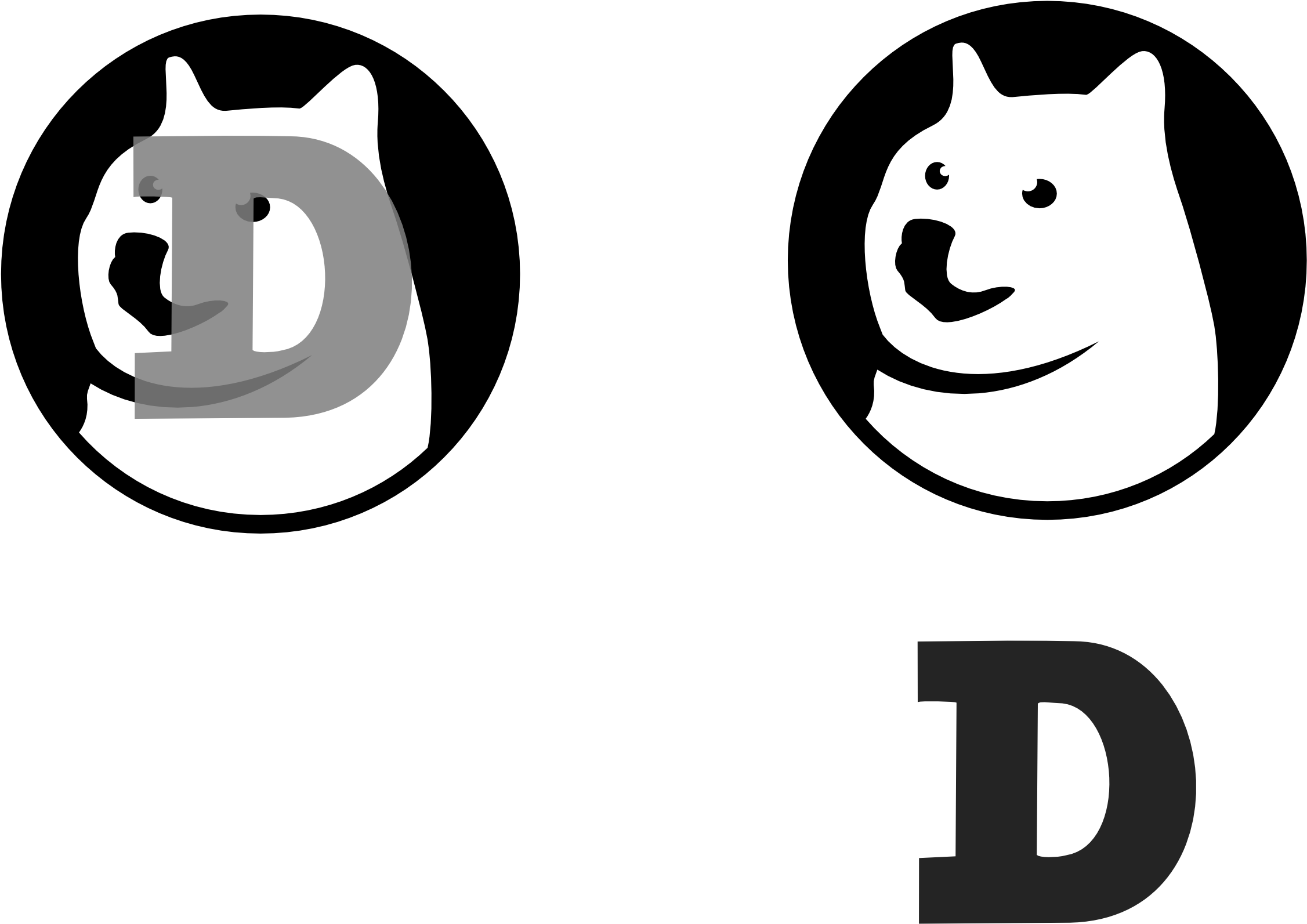 Dogecoin Logo Variations PNG image