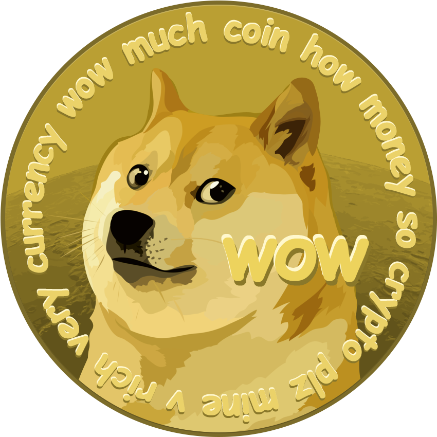 Dogecoin Meme Cryptocurrency PNG image