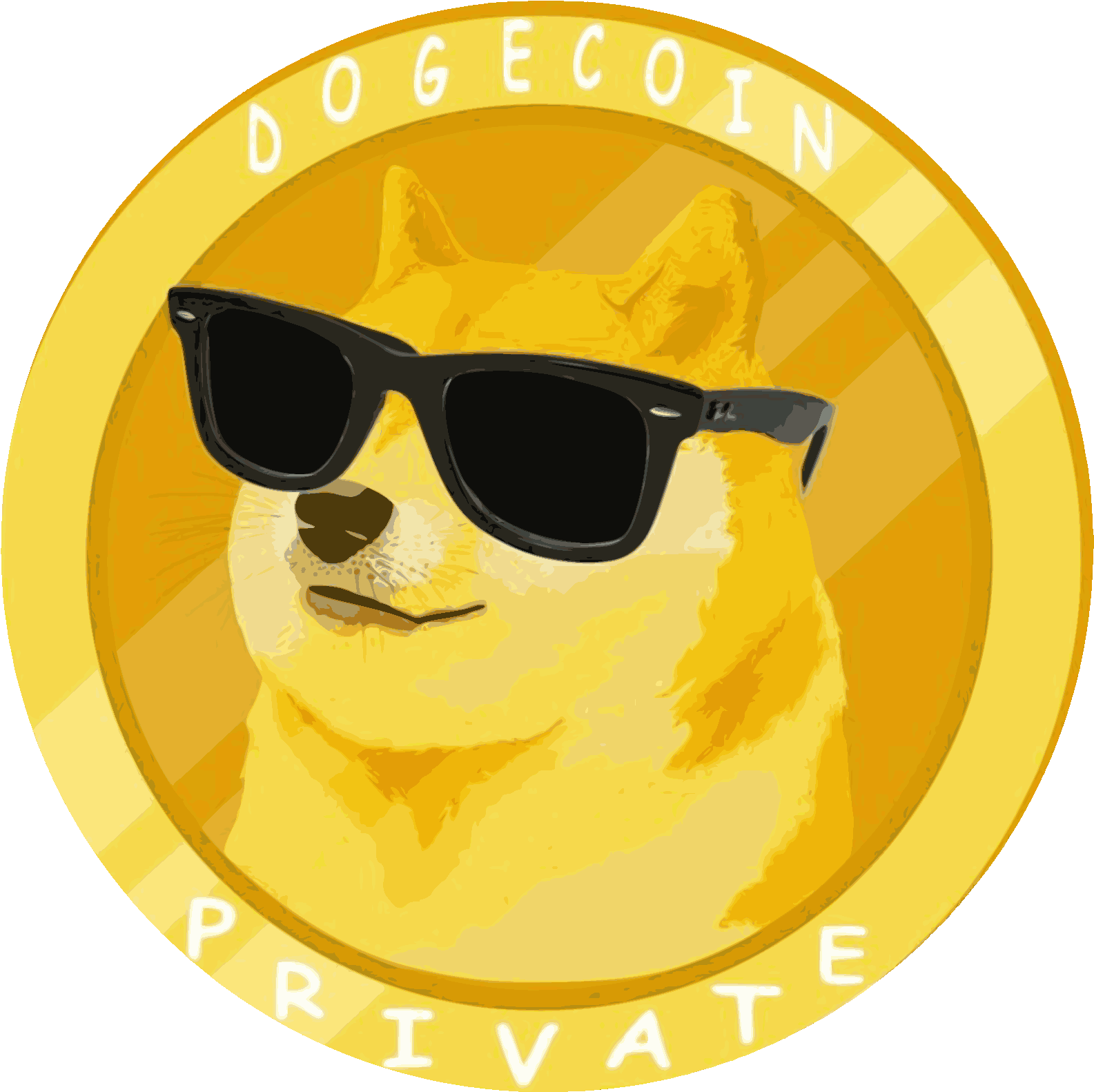 Dogecoin Private Cool Shiba Inu Coin Design PNG image