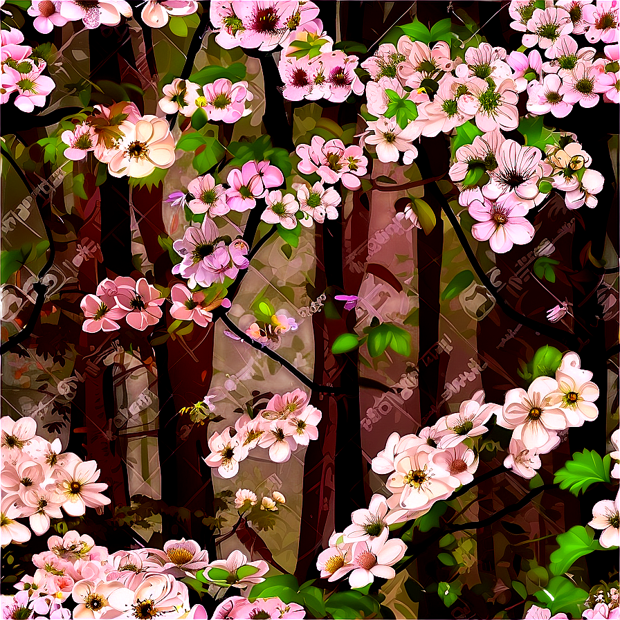 Dogwood Forest Background Png Leh96 PNG image