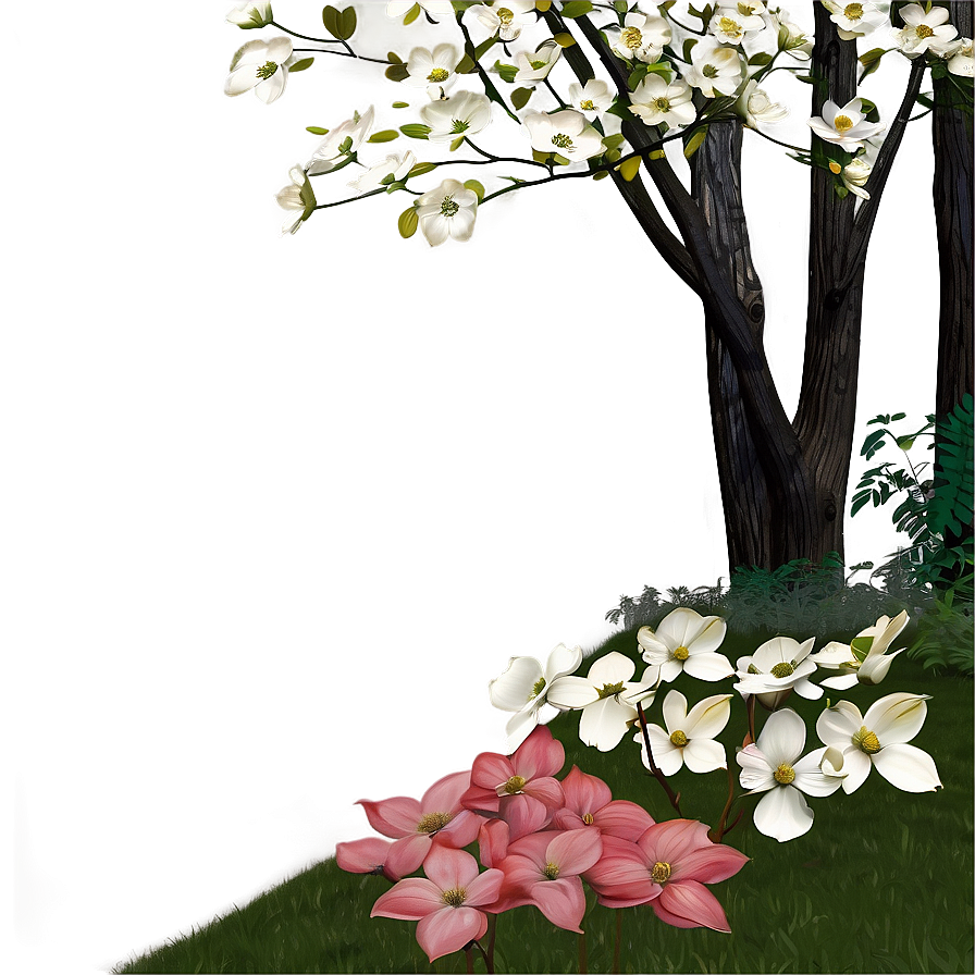 Dogwood Garden Scene Png Cfl PNG image