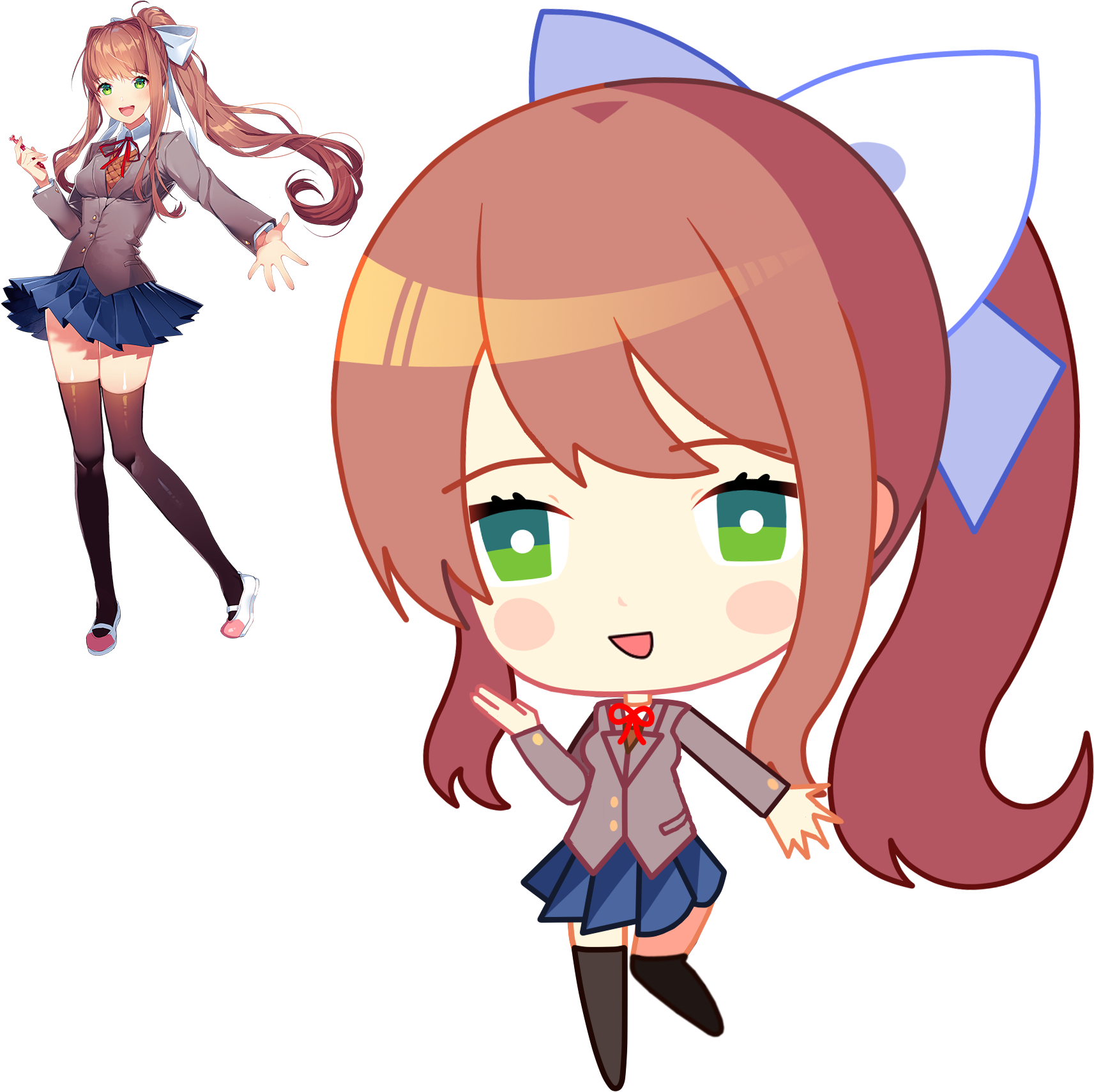 Doki_ Doki_ Literature_ Club_ Monika_ Variations PNG Image