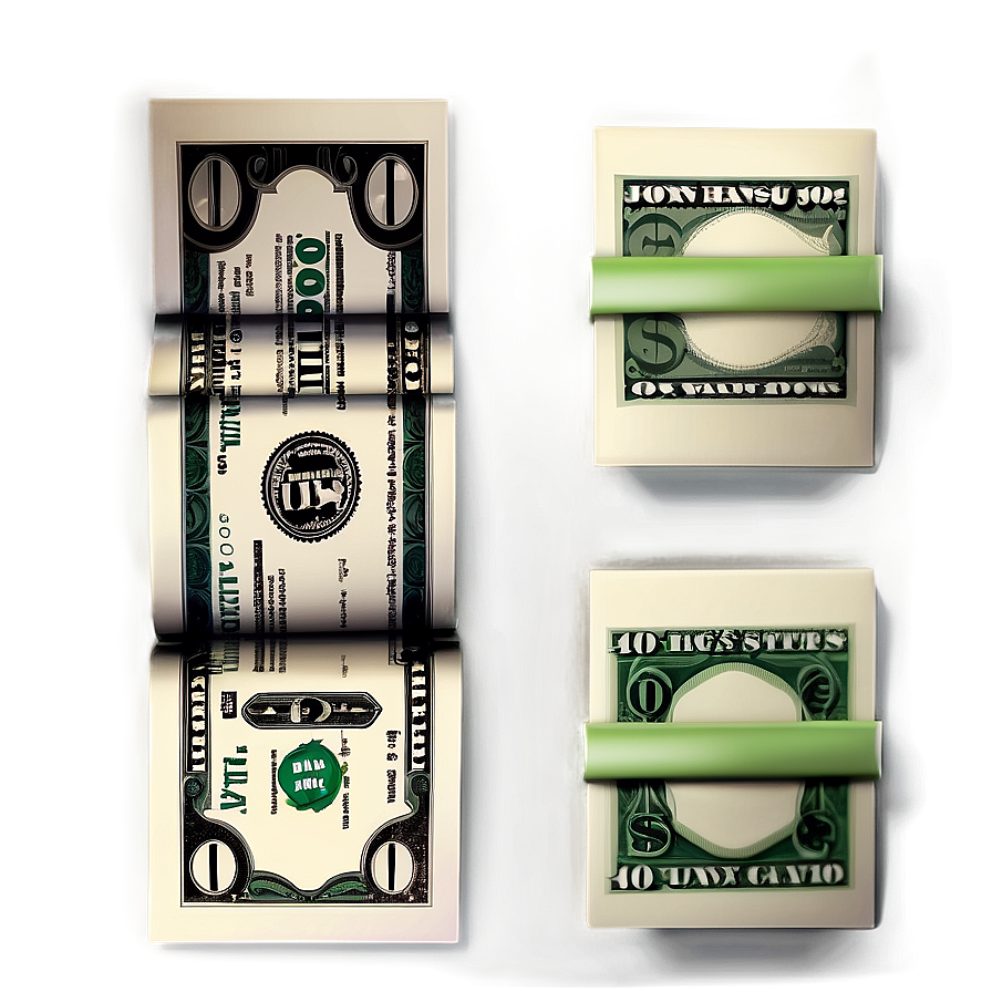 Dollar Bills Bundle Png 06132024 PNG image