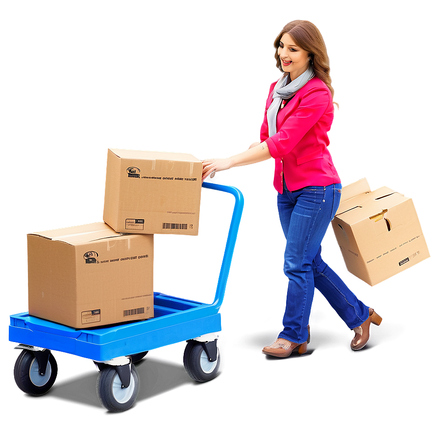 Dolly Moving Boxes Png 65 PNG image