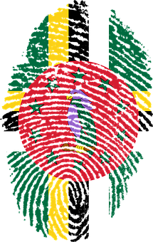 Dominica Flag Artistic Representation PNG image