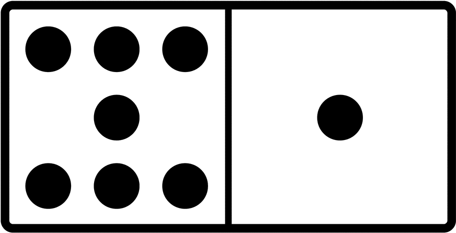 Domino Piece Six One PNG image