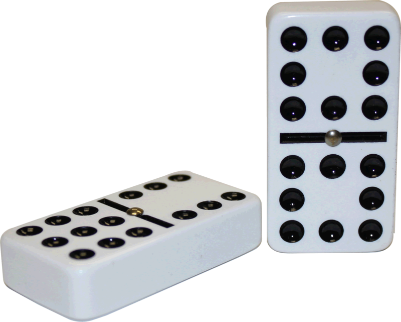 Domino Pieces Standingand Lying PNG image