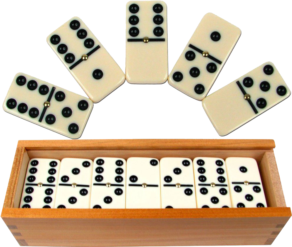 Dominoes Set Readyfor Game PNG image