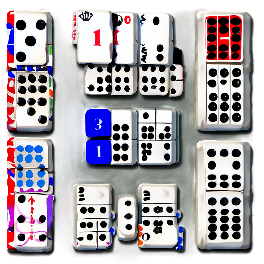 Dominoes With Numbers And Symbols Png Gdd27 PNG image