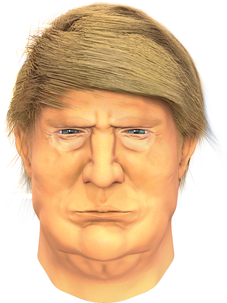 Donald Trump Caricature Portrait PNG image