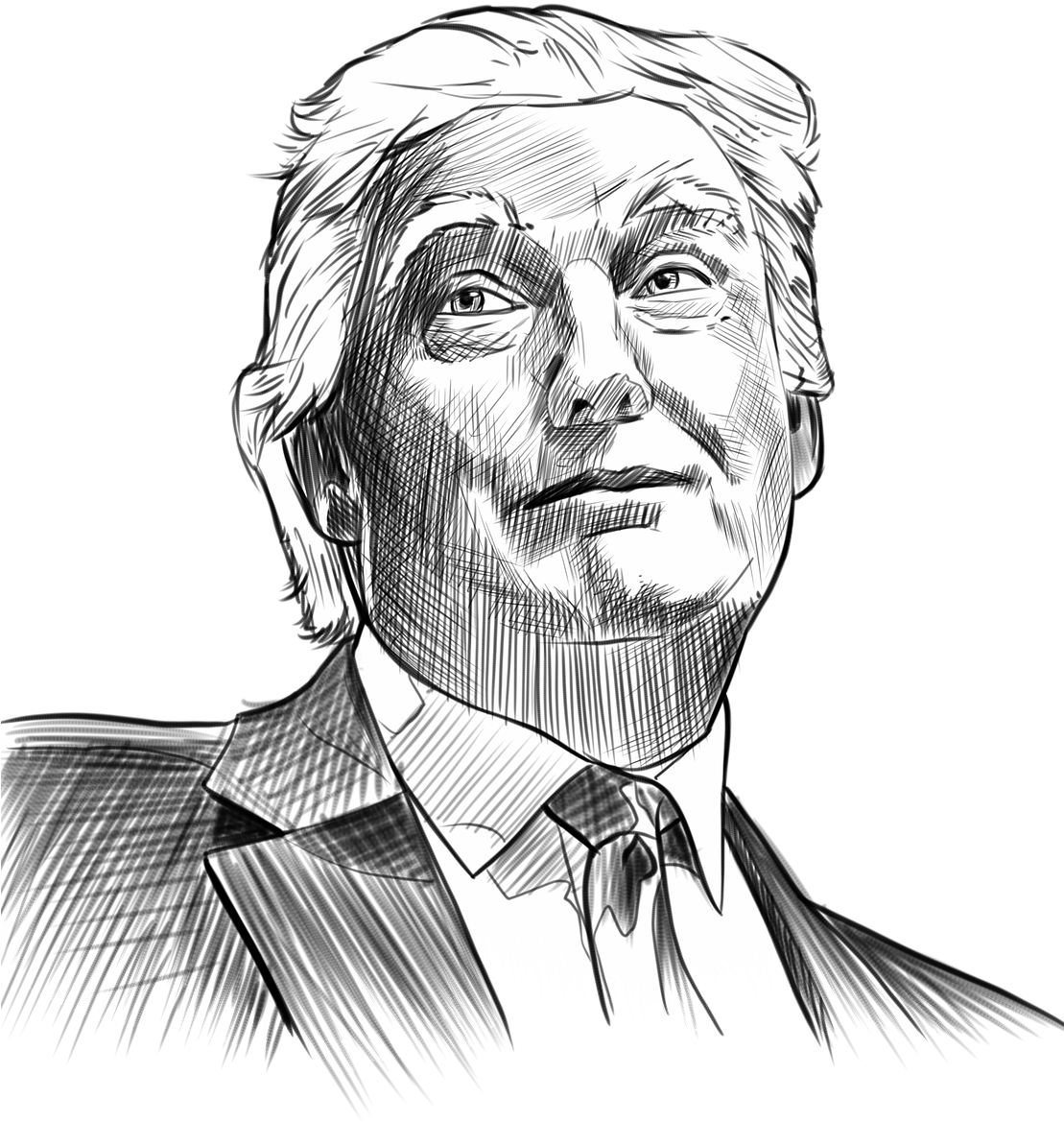 Donald Trump Sketch Illustration PNG image