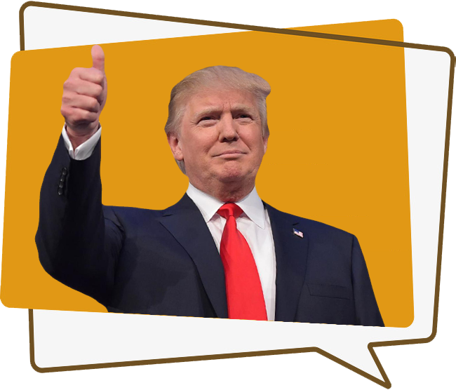 Donald Trump Thumbs Up Gesture PNG image