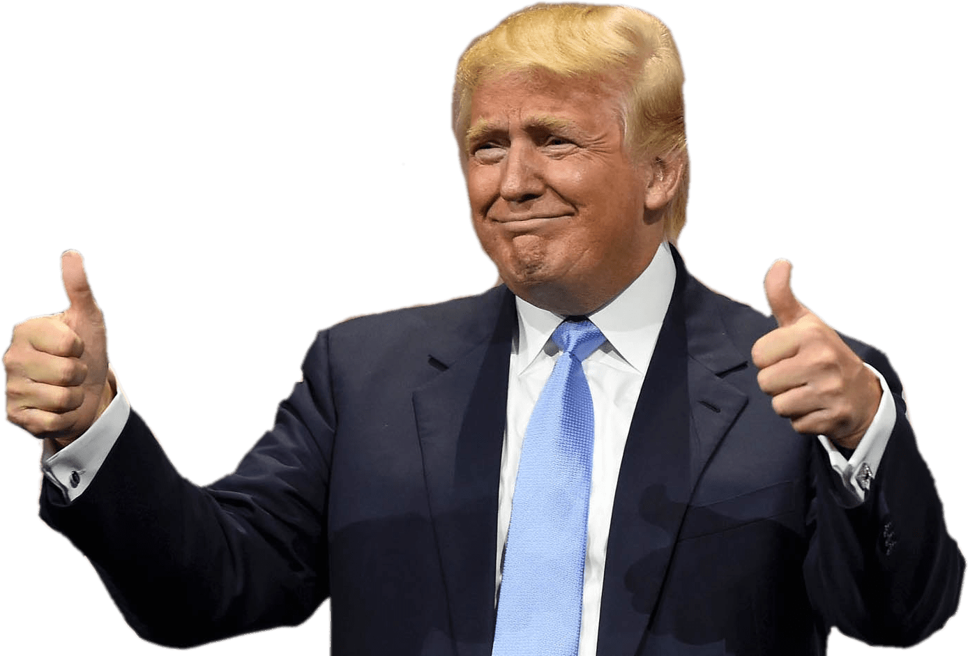 Donald Trump Thumbs Up Gesture PNG image