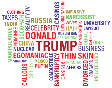 Donald Trump Word Cloud PNG image