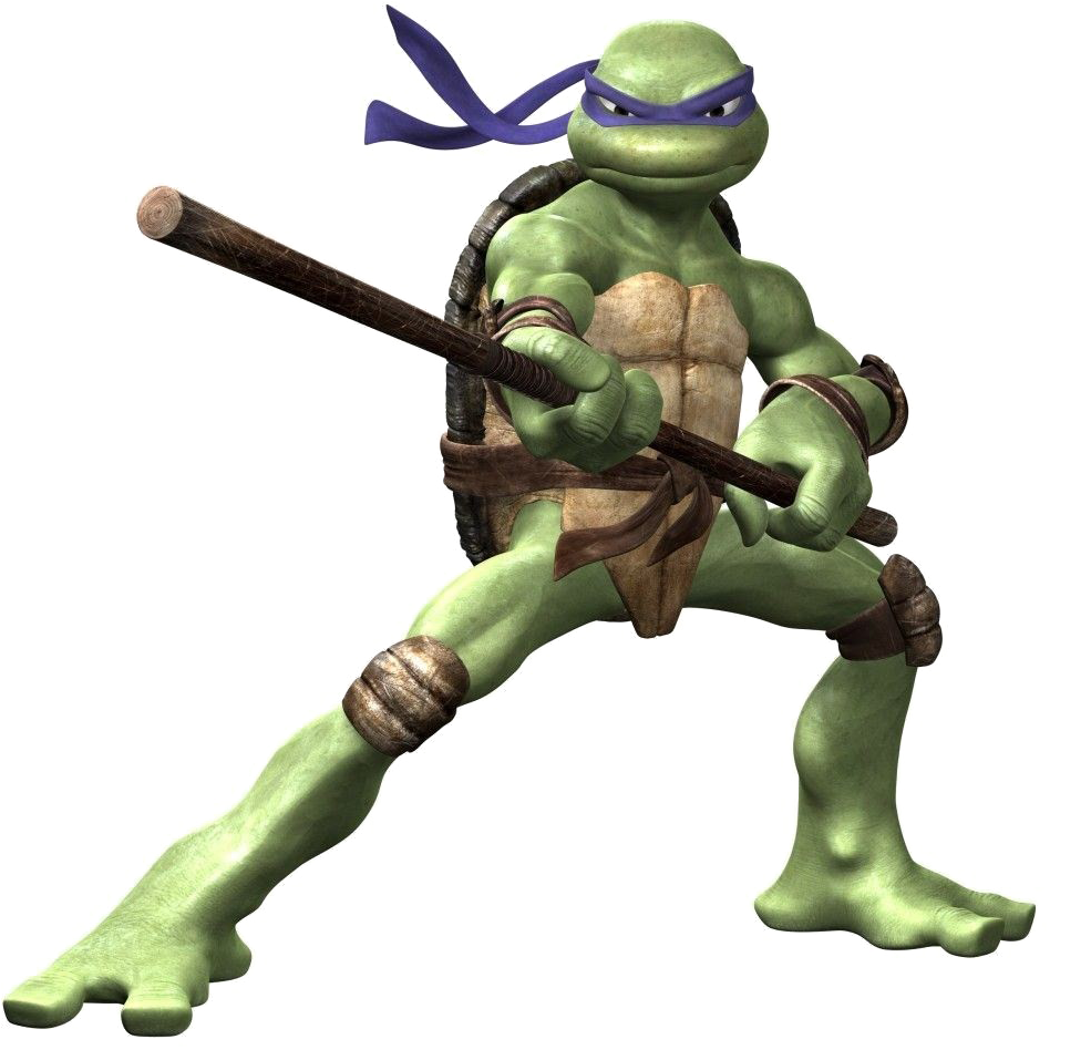 Donatello Ninja Turtle Action Pose PNG image