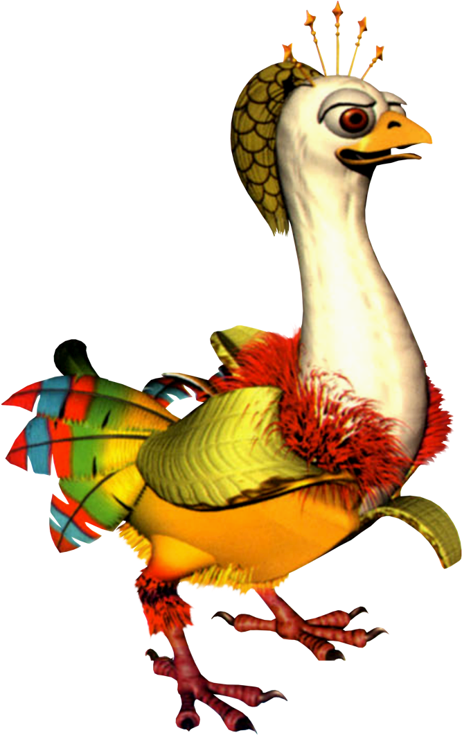 Donkey Kong Colorful Bird Character PNG image