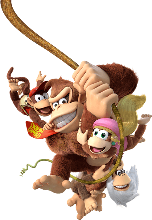 Donkey Kong Family Swinging Adventure PNG image