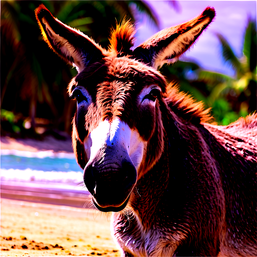 Donkey On The Beach Png 05232024 PNG image