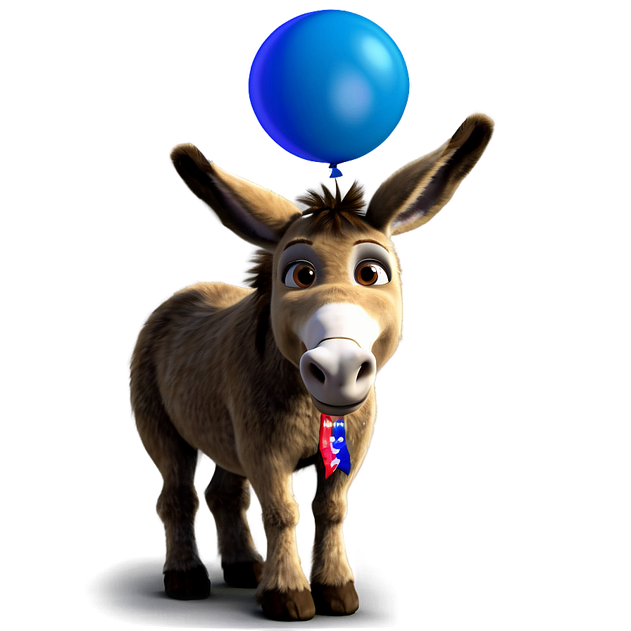 Donkey With Balloons Png 05232024 PNG image