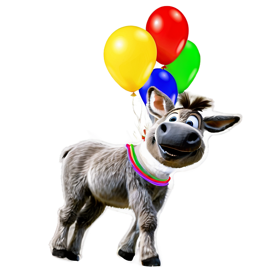 Donkey With Balloons Png 51 PNG image