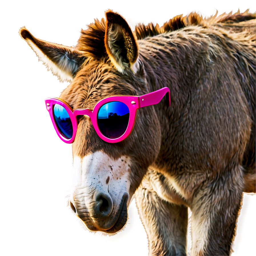 Donkey With Sunglasses Png 05232024 PNG image