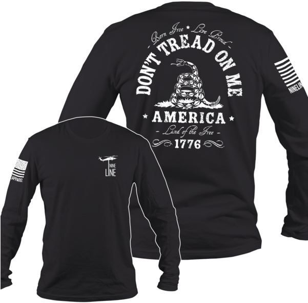 Dont Tread On Me America Long Sleeve Shirt PNG image