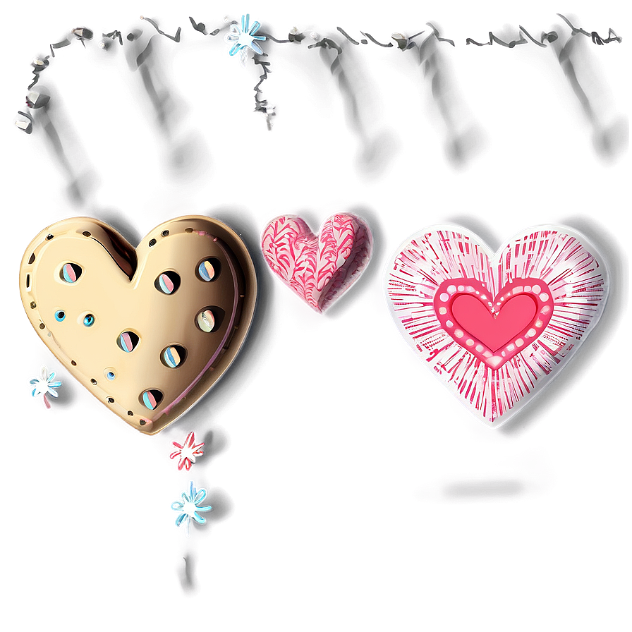 Doodle Hearts Png 05032024 PNG image