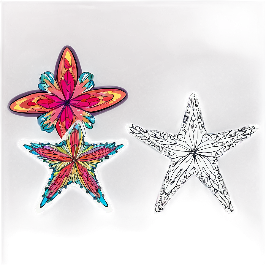 Doodle Star Pattern Png 06132024 PNG image