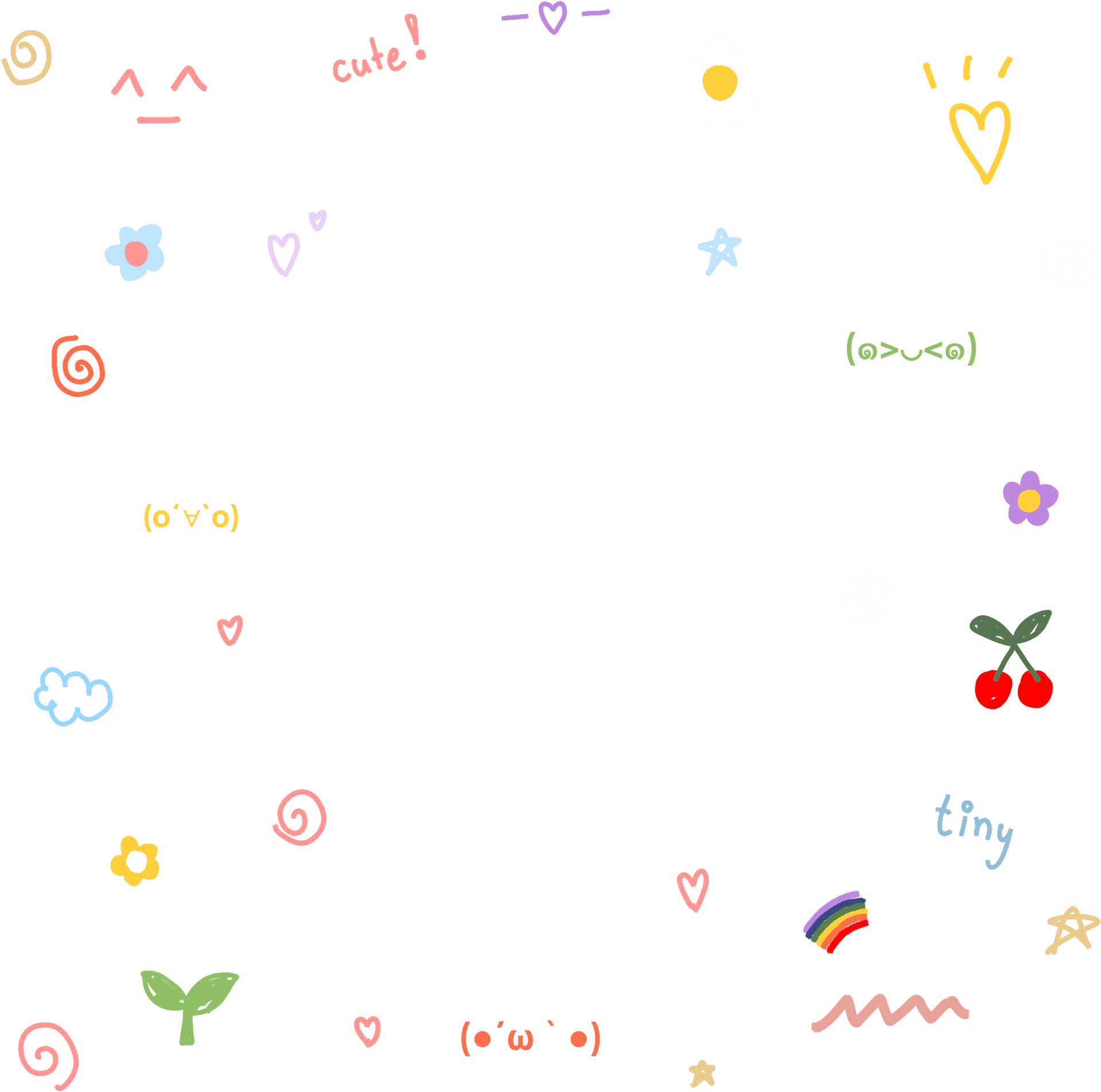 Doodle_ Stickers_ Collection_ Picsart PNG image